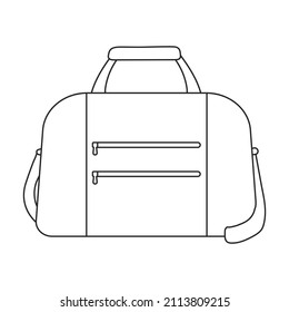 Icono vectorial de bolso masculino.Icono vector contorno aislado en bolsa de hombre de fondo blanco.