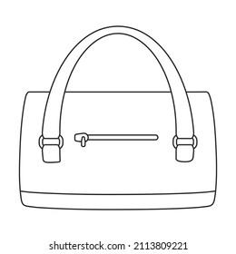 Men bag vector icon.Outline vector icon isolated on white background men bag.