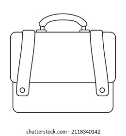 Men bag vector icon.Outline vector icon isolated on white background men bag.