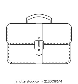 Men bag vector icon.Outline vector icon isolated on white background men bag.