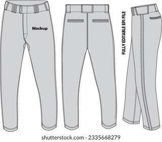 Vectores de Béisbol Pant Mock ups 