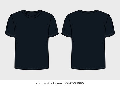 MEN BASIC T SHIRT FLAT SKETCH