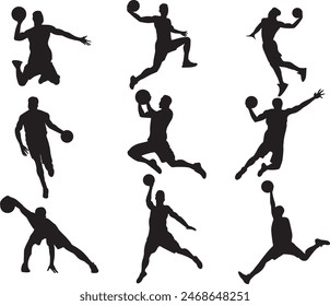 Männer Basketball Spieler, Basketball Silhouette