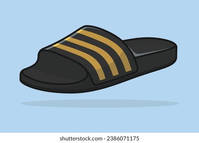 Hombres Beach Footwear Slipper Shoe ilustración vectorial. Concepto de icono de objetos de moda de belleza. Diseño de vectores de zapata de zapata de zapatillas de zapatillas coloridas.