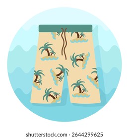 Men Beach Shorts vector icon. Beach. Summer. Summertime. Vacation, eps 10