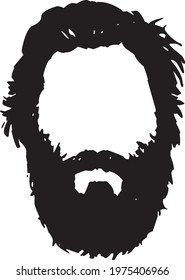 men beard drawing vector design illustration