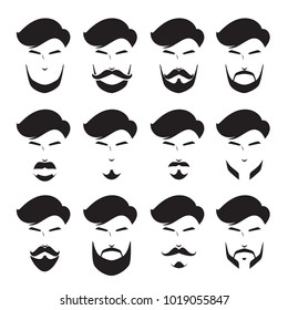 Men Beard Set, Different Style, Monochrome, Accessories, Equipment, Hairdressing, Shopping, Hair, Treatment, Beauty, Cosmetic