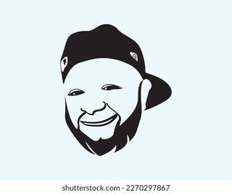 
Men beard style hip hop logo
