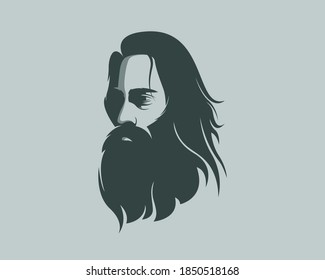 Men beard style vector eps