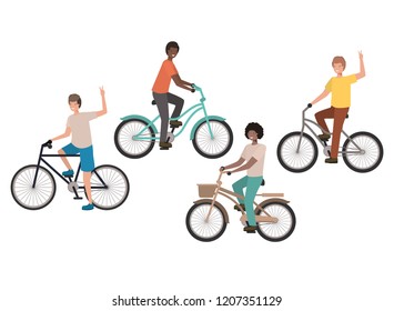 men with bicycles avatar character