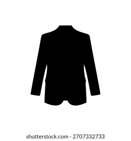 Men black blazer silhouette vector flat illustration design.