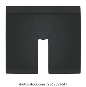 Männer schwarze Unterwäsche. Vorderseite. Vektorgrafik