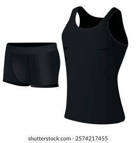 Men black underwear. vector illustration