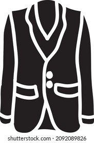 Men blazer or jacket symbol simple icon on background.eps