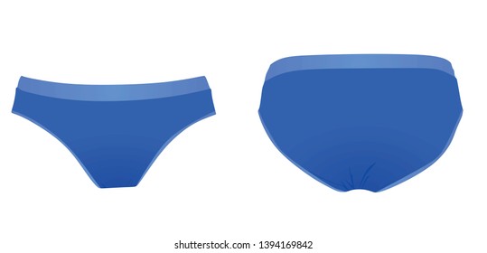 Men blue swim suit. vector illustration