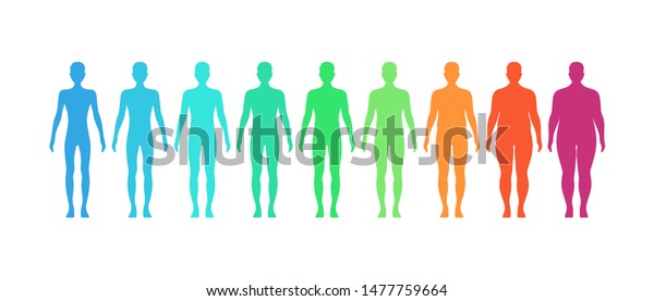 Men Body Mass Index Infographics Vector Stock Vector (royalty Free 