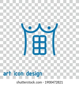 icono del vector del cuerpo del hombre en un fondo abstracto