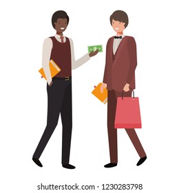 men with books of diary avatar character