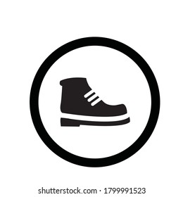 men boot icon design black