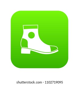 Men boot icon digital green for any design isolated on white vector illustration
