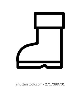 Icono de Vector de contorno de zapato de botas para hombres. Símbolo, ilustración del logotipo
