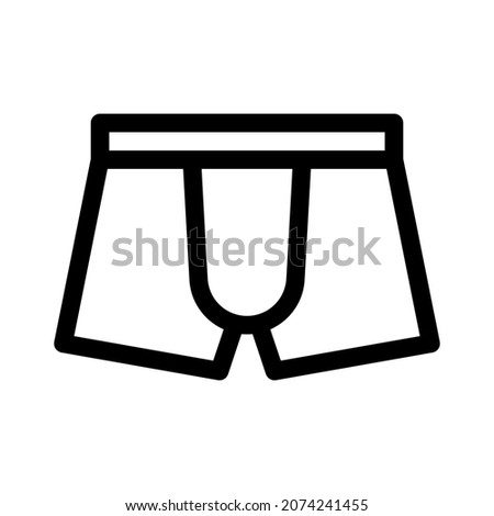 Men Boxer Shorts icon on white background. Panties thin line icon, lingerie and underwear sign. Vector graphics