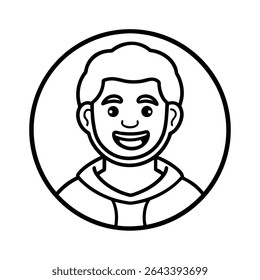 men and boy face silhouette design