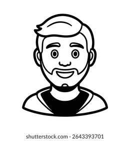men and boy face silhouette design