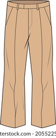 MEN AND BOYS BOOT CUT PANTS VECTOR SKETCH