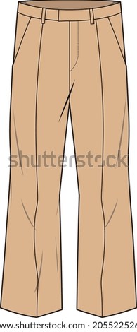 MEN AND BOYS BOOT CUT PANTS VECTOR SKETCH