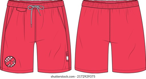 MEN AND BOYS BOTTOM WEAR SHORT VECTOR ILLUSTRATION