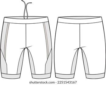 MEN AND BOYS BOTTOM WEAR SHORTS FASHION FLAT DESIGN VECTOR