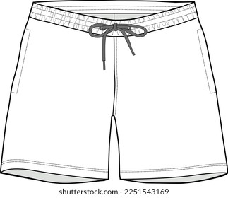 MEN AND BOYS BOTTOM WEAR SHORTS FASHION FLAT DESIGN VECTOR