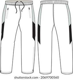 MEN AND BOYS JOGGERS AND TROUSERS FLAT SKETCH VECTOR