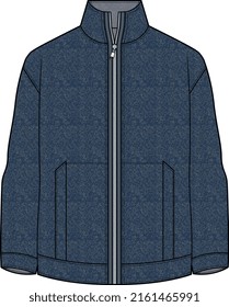 MEN AND BOYS OUTER WEAR FUR FLEECE JACKET VECTOR ILLUSTRATION