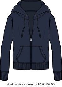 MEN AND BOYS OUTER WEAR HOODIE VECTOR ILLUSTRATION