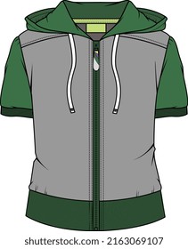 MEN AND BOYS OUTER WEAR HOODIE VECTOR ILLUSTRATION