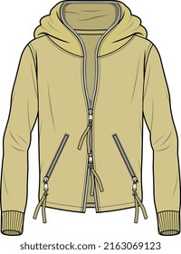 MEN AND BOYS OUTER WEAR HOODIE VECTOR ILLUSTRATION