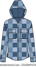 MEN AND BOYS OUTER WEAR HOODIE VECTOR ILLUSTRATION