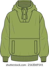 MEN AND BOYS OUTER WEAR HOODIE VECTOR ILLUSTRATION