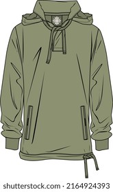 MEN AND BOYS OUTER WEAR HOODIE VECTOR ILLUSTRATION