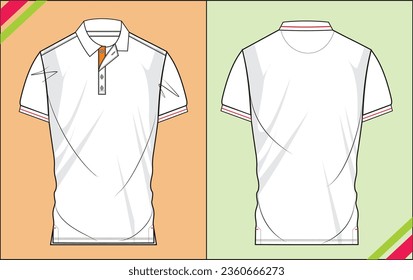 MEN BOYS POLO COLLAR T SHIRT DRAWING ILLUSTRATION