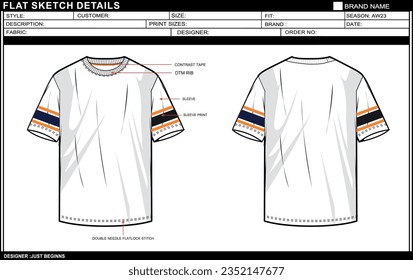 MEN BOYS SHORT SLEEVE DRESS FLAT SKETCH FASHION TEMPLATE TECHNICAL DRAWING ILLUSTRATION