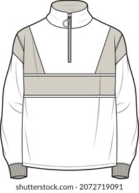 MEN AND BOYS SWEAT TOPS JACKET HOODIE WITH CAP AND LONG COAT JUNGLE JACKET FLAT SKETCH VECTOR