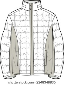 MEN AND BOYS WEAR BORG FLEECE JACKET VECTOR