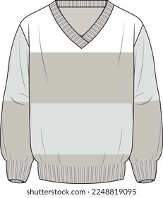 MEN AND BOYS WEAR CARDIGAN SWEATER FLAT DESIGN VECTOR