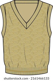 MEN AND BOYS WEAR CARDIGAN VEST SLEEVELESS SWEATER VECTOR ILLUSTRATION