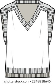 MEN AND BOYS WEAR CARDIGAN VEST AND SLEEVELESS SWEATER FLAT DESIGN VECTOR