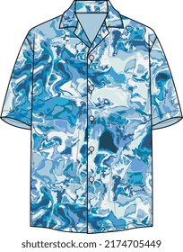 MEN AND BOYS WEAR METAVERSE PATTERN RESORT  SHIRT VECTOR