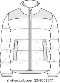 MEN AND BOYS WEAR PUFFER JACKETS VECTOR